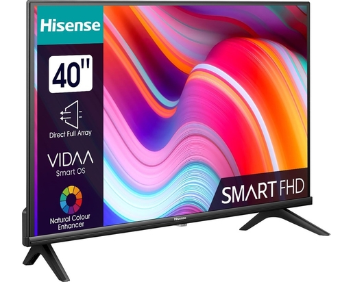 Hisense LED TV 40" 40A4K, Full HD, Smart TV, VIDAA U6, DVB-T2/C/S2, DTS Virtual X