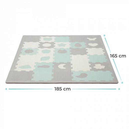 Kinderkraft podloga za igru LUNO SHAPES Mint (KPLUSH00MIN0000)