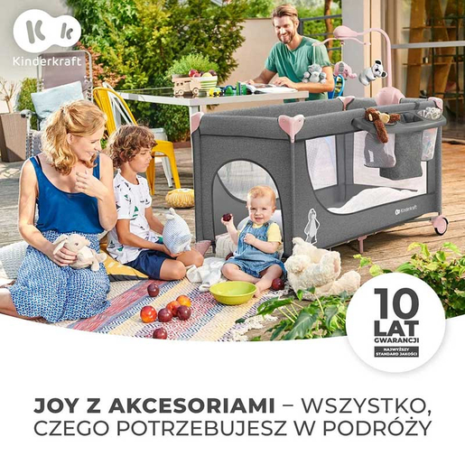 Kinderkraft prenosivi krevetac JOY Pink sa dodacim (KKLJOYPNK000AC)
