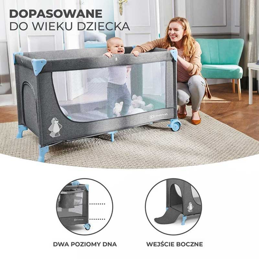 Kinderkraft prenosivi krevetac JOY Blue sa dodacima (KKLJOYBLU000AC)
