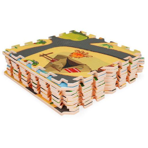 Eco Toys podloga za igru za decu SAFARI PUZZLE, 9 Elemenata 93x93cm (ECOEVA009)