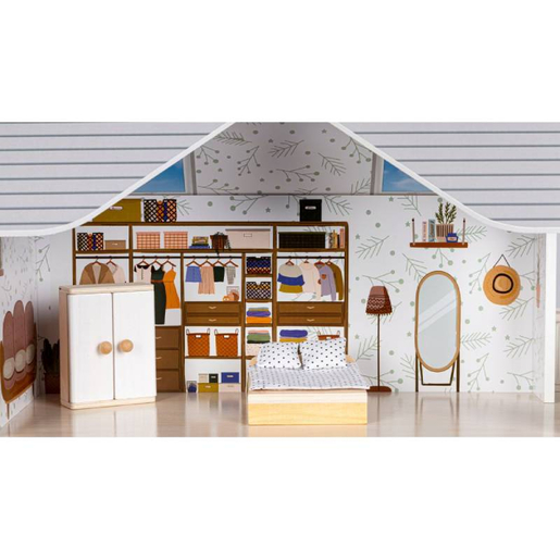 Eco Toys drvena kućica za lutke sa nameštajem EMMA RESIDENCE (8301)