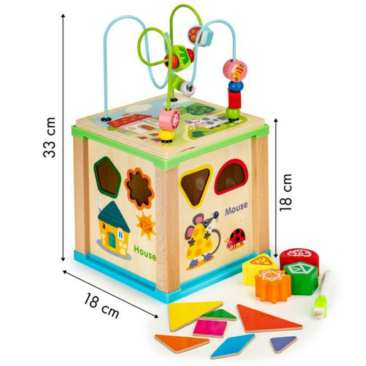 Eco Toys drvena edukativna kocka (HM015470)