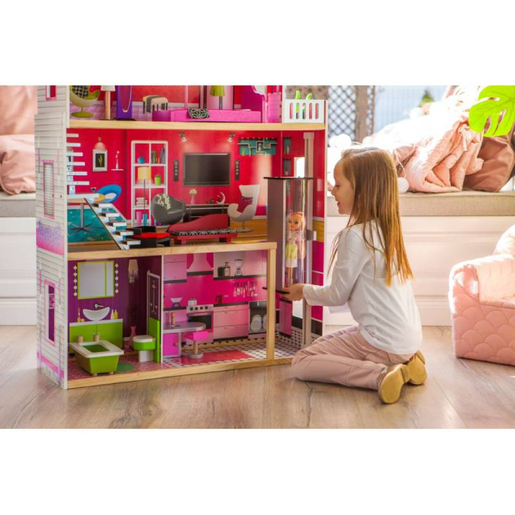 Eko Toys drvena kućica za lutke sa liftom MALIBU RESIDENCE (4118)