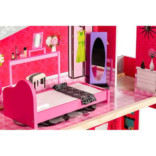 Eko Toys drvena kućica za lutke sa liftom MALIBU RESIDENCE (4118)