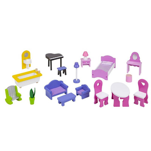 Eco Toys drvena kućica za lutke sa liftom STRAWBERRY RESIDENCE (TL43004C)