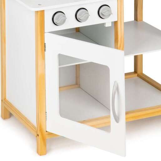 Eco Toys drvena kuhinja za decu + dodaci, bela (TK040A-WHITE)