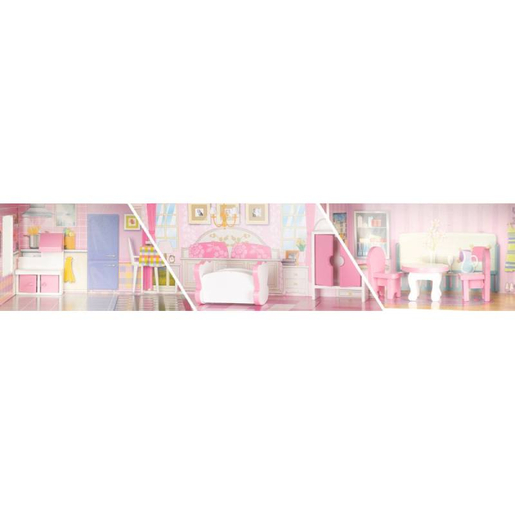 VELIKA DRVENA KUĆICA ZA LUTKE + NAMJEŠTAJ