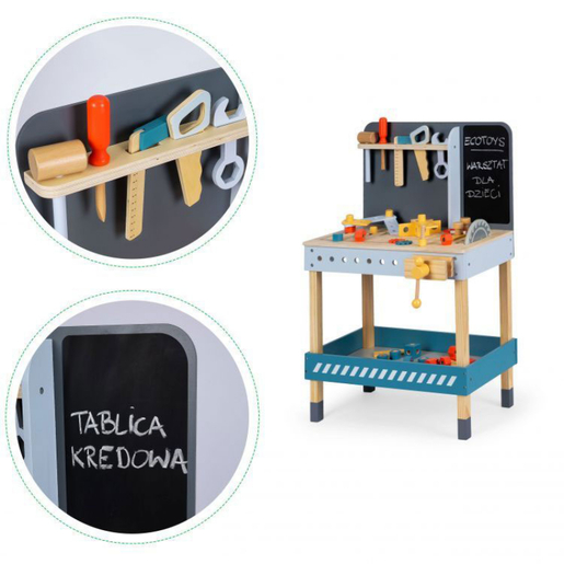 Eco Toys drvena radionica sa alatom 47 Elemenata (ESC-W-033)