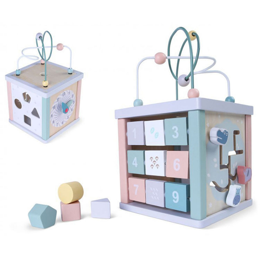 Eko Toys drvena kocka za razvijanje motoričkih sposobnosti (1021)