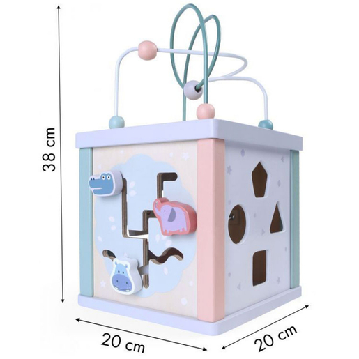 Eko Toys drvena kocka za razvijanje motoričkih sposobnosti (1021)