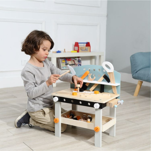 Eko Toys drvena radionica sa alatom 32 elementa (1176N WHITE)