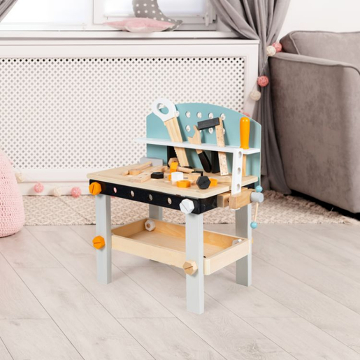 Eko Toys drvena radionica sa alatom 32 elementa (1176N WHITE)