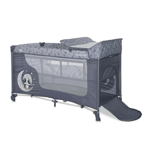 Lorelli prenosivi krevetić  MOONLIGHT 2 nivoa Cool Grey Pandas (2023) (10080412362)
