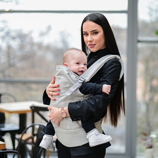 Lorelli kengur nosiljka za bebe ERGONOMIC WALLY Grey Floral (10010160001)