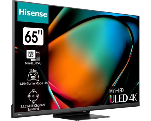Hisense ULED TV 65" 65U8KQ, 4K Ultra HD, Smart TV, VIDAA U7, Dolby Vision IQ, DTS Virtual X, 144 Hz Game Mode Pro