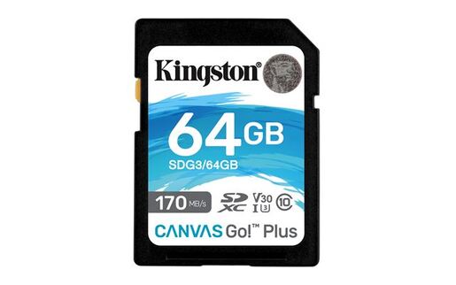 Memorijska kartica Kingston Canvas Go! Plus, SDXC, 64GB, R170/W70 MB/s, U3 (SDG3/64GB)