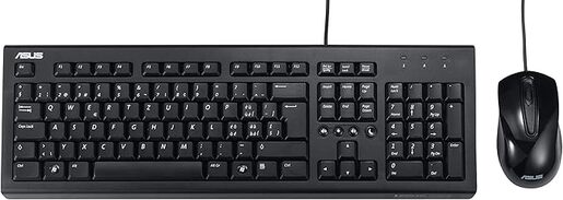 Asus U2000, žičana tastatura + miš, crni