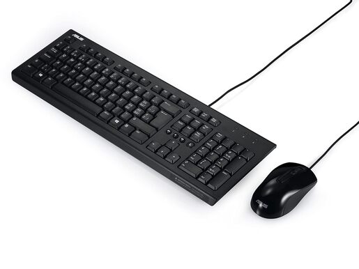 Asus U2000, žičana tastatura + miš, crni