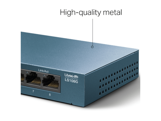 Switch TP-LINK LS108G LiteWave Gigabit 8xRJ-45/10/100/1000Mbps/metalno kućište