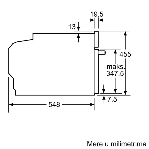 Bosch ugradna kompaktna rerna sa mikrotalasnom funkcijom CMG778NB1