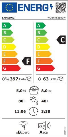 SAMSUNG mašina za pranje i sušenje WD8NK52E0ZW/LE