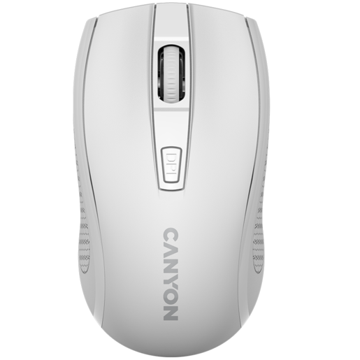 CANYON MW-7, 2.4Ghz wireless mouse, 6 buttons, DPI 800/1200/1600, with 1 AA battery ,size 110*60*37mm,58g,white