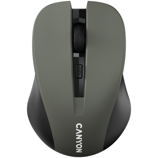 CANYON MW-1 2.4GHz wireless optical mouse with 4 buttons, DPI 800/1200/1600, Gray, 103.5*69.5*35mm, 0.06kg