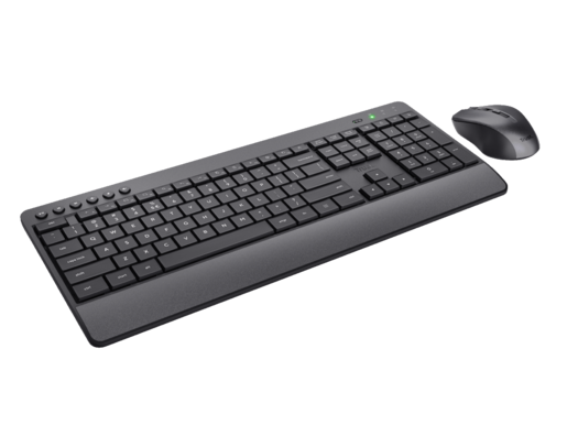 Tastatura+miš TRUST TREZO bežični set/Silent/US/crna