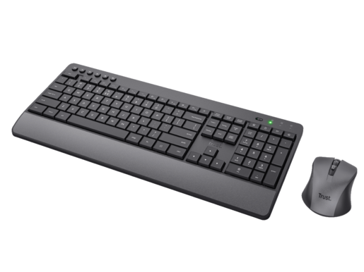 Tastatura+miš TRUST TREZO bežični set/Silent/US/crna