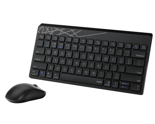 RAPOO 8000M Multi-device Wireless US Combo set crni