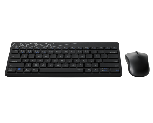 RAPOO 8000M Multi-device Wireless US Combo set crni