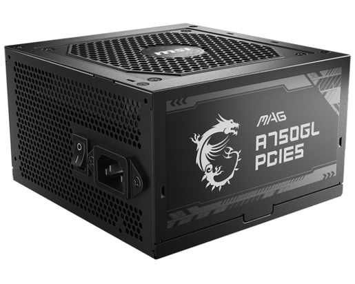Napajanje MSI MAG A750GL PCIE5, 750W, 80 Plus Gold, modularno