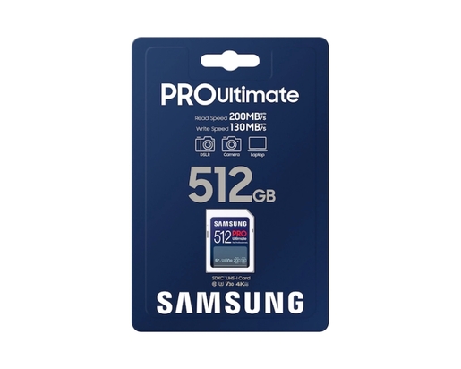 Memorijska kartica Samsung PRO Ultimate Full Size, SDXC, 512GB, R200/W130 MB/s, U3 (MB-SY512S)