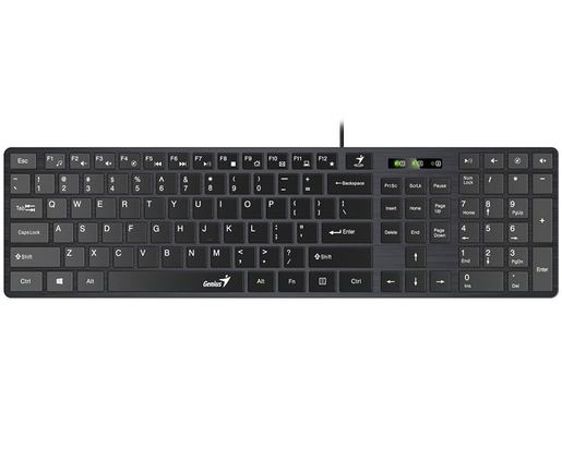 GENIUS SlimStar C126 USB YU crna tastatura+ USB crni miš