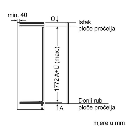 Bosch ugradni frižider KIR81ADD0