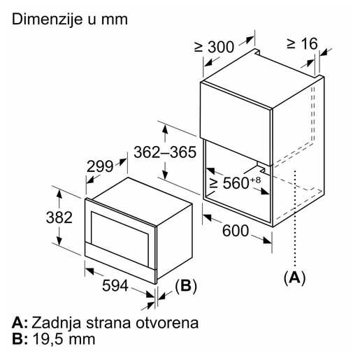 Bosch ugradna mikrotalasna rerna BFL7221B1