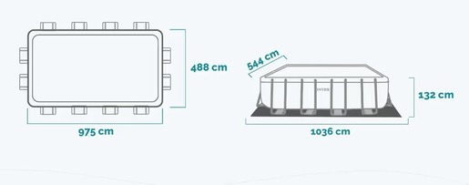 Bazen metalni okvir 9.75 x 4.88 x 1.32 ultra xtr frame
