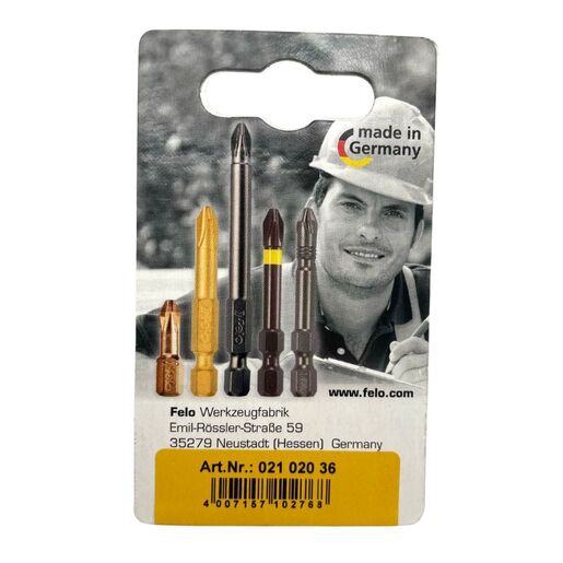 Bit felo industrial pozidriv pz2 x 25 02102036 2 kom u blisteru