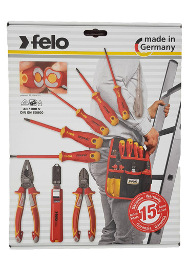 Set alata za električare felo ergonic vde sl/ph 41399504 9 kom u torbi za pojas