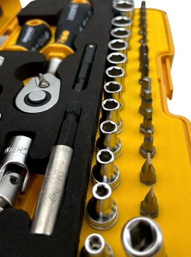 Set alata felo xl-strongbox r-go sa čegrtaljkom sl/hex/hex-nut/ph/sq 05783656 36 kom