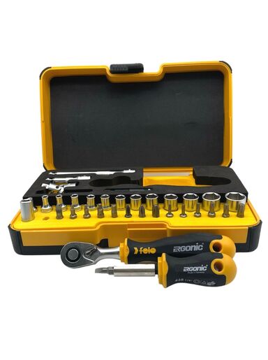 Set alata felo xl-strongbox r-go sa čegrtaljkom sl/hex/hex-nut/ph/sq 05783656 36 kom