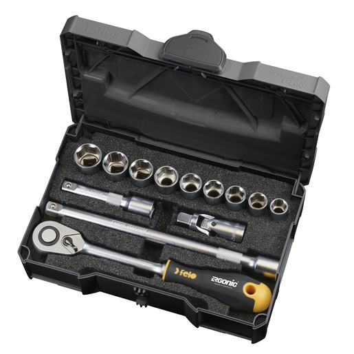 Set alata felo ergonic sa dugačkom čegrtaljkom 1/2 05681318 u kućištu