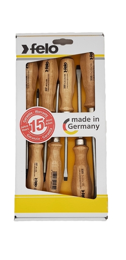 Set udarnih šrafcigera sa drvenom drškom felo sl/ph/pz 33597198 7 kom