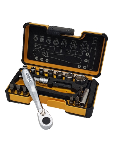 Set alata felo xs-strongbox xs 18 sa čegrtaljkom ph/pz/tx/sw/ms 05771806 18 kom