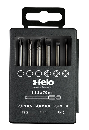 Set bitova felo industrial bit-box profi 73 mm sl/ph/pz 03092716 6 kom