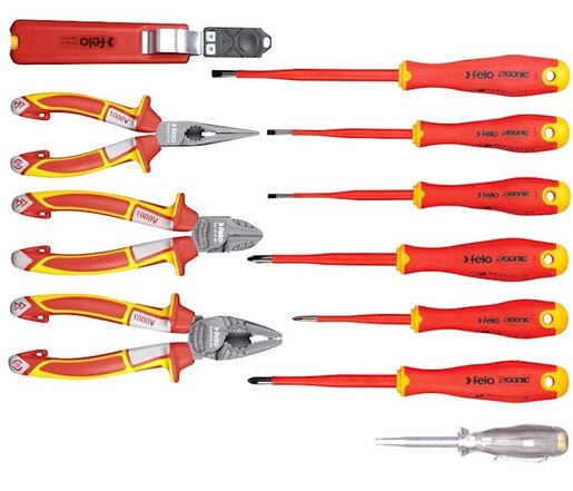 Set alata felo ergonic e-slim vde sa testerom i šrafcigerem sl/ph/pz 41381104 11 kom