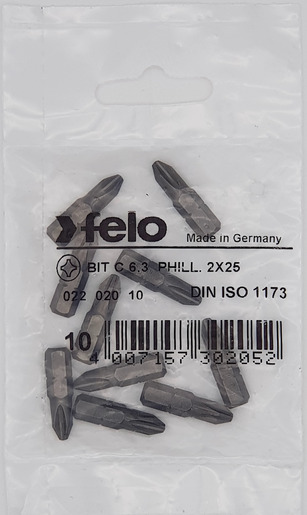 Bit felo industrial phillips ph2 x 25 02202010