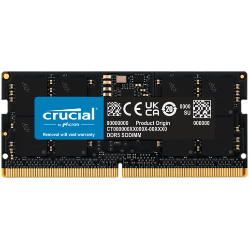 Memorija Crucial 32GB DDR5 5600MHz, SODIMM (CT32G56C46S5)