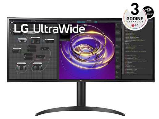 Monitor 34 LG UltraWide 34WP85CP-B, QHD, IPS, Freesync, zakrivljeni, 60Hz, 5ms, HDMI